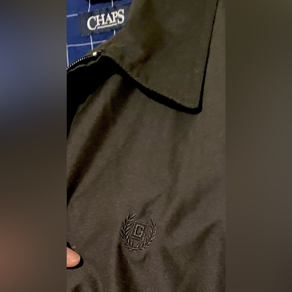 Chaps Men's Black Windbreaker Jacket XL - Picture 4 of 8